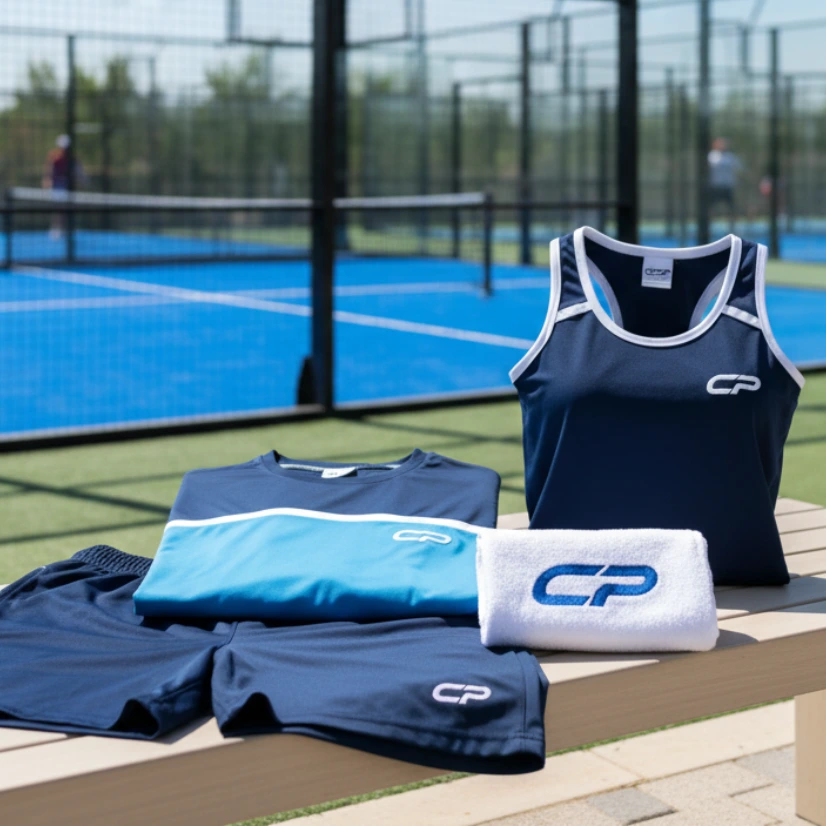 Comfortable and breathable padel clothing for players.