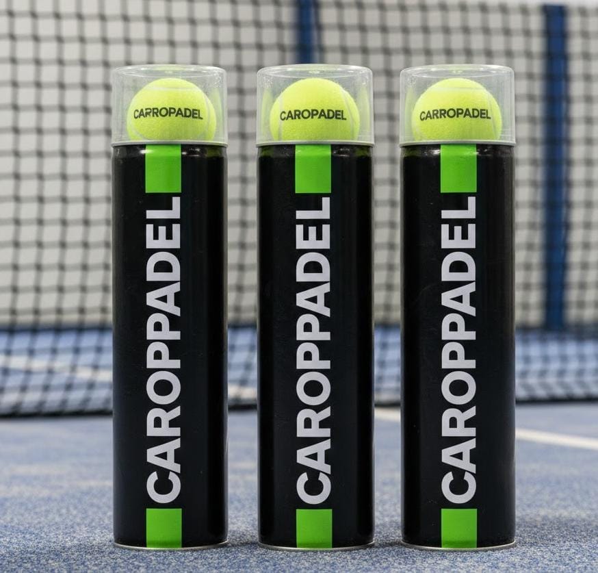 CarboPadel 9-ball bulk pack featuring three pressurized cans